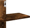 vidaXL - Wandschap - 124,5x18x60,5 - cm - bewerkt - hout - gerookt - eikenkleurig