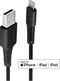 LINDY USB-kabel USB 2.0 Apple Lightning stekker, USB-A stekker 1.00 m Zwart 31320