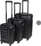 Slazenger Kofferset 3 Delig - Kofferset met Handbagage Trolley, Grote Koffer en Ruimbagage Koffer - Hardcase Koffer Set - S, M en Grote Reiskoffer met Wielen - Cijferslot met 3-Cijferige Code - Zwart