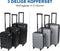 Slazenger Kofferset 3 Delig - Kofferset met Handbagage Trolley, Grote Koffer en Ruimbagage Koffer - Hardcase Koffer Set - S, M en Grote Reiskoffer met Wielen - Cijferslot met 3-Cijferige Code - Zwart