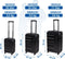 Slazenger Kofferset 3 Delig - Kofferset met Handbagage Trolley, Grote Koffer en Ruimbagage Koffer - Hardcase Koffer Set - S, M en Grote Reiskoffer met Wielen - Cijferslot met 3-Cijferige Code - Zwart