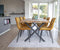 House Nordic Middelfart Eetkamerstoel Velvet Geel - Set van 2