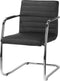 Sledestoel vergaderstoel Design 1878-wit-leatherlook