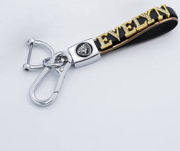 Sleutelhanger met naam gepersonaliseerd metalen schuivers - Kado Cadeau man / vrouw - black/gold/diamond sleutelhangers volwassenen