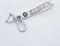 Sleutelhanger met naam gepersonaliseerd metalen schuivers - Kado Cadeau man / vrouw - white/silver/diamond sleutelhangers volwassenen
