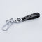 Sleutelhanger met naam - Tekst gepersonaliseerd met metalen schuivers - Kado Cadeau man / vrouw - zwart- TR