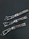 Sleutelhanger met naam - Tekst gepersonaliseerd met metalen schuivers - Kado Cadeau man / vrouw - zwart- TR