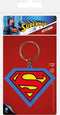Sleutelhanger - Superman logo - rubber - metalen ring