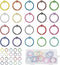Sleutelhangers - Set van 40 (30 mm) - Metalen Split Ringen in 20 Kleuren - Perfect voor Sleutels - DIY & Decoratie