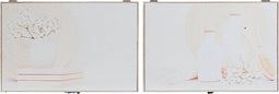 Sleutelkastje DKD Home Decor Beige Hout MDF (2 pcs) (46 x 6 x 32 cm)