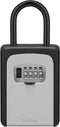 Sleutelkluis Hangslot - Sleutelkluisje met Code voor Buiten - Sleutelkastje met Haak Inclusief Wandmontage - Hangslot Cijferslot Earkings Kluisje met Cijferslot Grijs