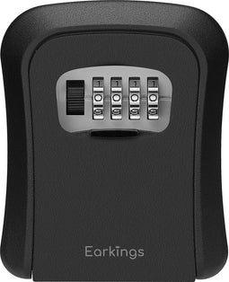 Sleutelkluis - Sleutelkluisje met Code voor Buiten - Sleutelkastje Inclusief Wandmontage - Sleutelkluisje Earkings Kluisje met cijferslot zwart