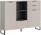 Furnilux Noida - Highboard - Deels open deels dichte kast - Zwart - 37x150x112cm
