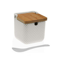 Suikerpot Versa Wit Keramisch Bamboe Dolomite 8,3 x 8,3 x 8,3 cm