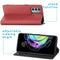 Slim Folio Bookcase voor de Motorola Moto Edge 20 - Rood
