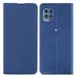 Slim Folio Bookcase voor de Motorola Moto G100 - Donkerblauw