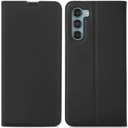 Slim Folio Bookcase voor de Motorola Moto G200 - Zwart