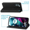 Slim Folio Bookcase voor de Motorola Moto G200 - Zwart