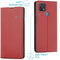 Slim Folio Bookcase voor de Oppo A15 - Rood