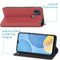 Slim Folio Bookcase voor de Oppo A15 - Rood