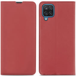 Slim Folio Bookcase voor de Samsung Galaxy A12 - Rood
