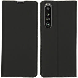 Slim Folio Bookcase voor de Sony Xperia 1 III - Zwart