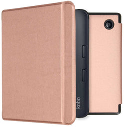 Slim Hard Case Bookcase voor de Kobo Libra 2 / Tolino Vision 6 - Rosé Goud