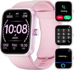Slim horloge voor vrouwen Android & iPhone, 1.8 “Smartwatch - Alexa ingebouwd - IP68 waterdicht - Ro