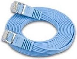 Slim Wirewin PKW-STP-SLIM-KAT6 5.0 BL RJ45 Netwerkkabel, patchkabel CAT 6 U/FTP 5.00 m Blauw Plat 1 stuk(s)