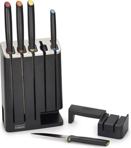 SlimBlock met Set van 5 Elevate Messen - Zwart - Joseph Joseph