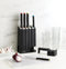 SlimBlock met Set van 5 Elevate Messen - Zwart - Joseph Joseph