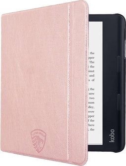 Slimfit Hoesje Sleepcover Geschikt voor Kobo Sage Hoes Roze goud - ereader hoesje - cover