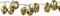 Slinger ijzer l120b2h2 cm goud
