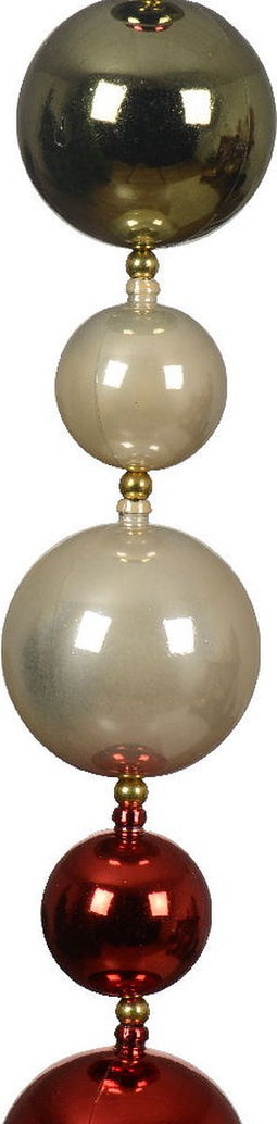 Slinger plastic l5.85b5.85h180 cm rood/goud