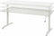 Slinger verstelbaar zit/zit bureau NLST breed 140CM diep 80 cm bladkleur Licht Eiken framekleur Aluminium (RAL9006)