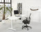 Slinger verstelbaar zit/zit bureau NLST breed 160CM diep 80 cm bladkleur Kersen framekleur Zwart (RAL9005)