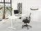 Slinger verstelbaar zit/zit bureau NLST breed 180CM diep 80 cm bladkleur Ahorn framekleur Zwart (RAL9005)
