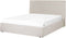 VION - Bed met opbergruimte - Beige - 160 x 200 cm - Polyester