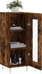 vidaXL - Dressoir - 34,5x34x90 - cm - bewerkt - hout - gerookt - eiken