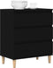 vidaXL - Sideboard - Zwart - Eiken - 60x35x70 - cm - Engineered - Hout