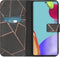 iMoshion Hoesje Geschikt voor Samsung Galaxy A52 (5G) / A52s / A52 (4G) Hoesje Met Pasjeshouder - iMoshion Design Softcase Bookcase - Meerkleurig / Black Graphic