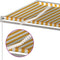 vidaXL - Luifel - automatisch - met - LED - en - windsensor - 400x300 - cm - geel - en - wit