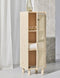Astigarraga Houten Kast Sense - Smalle opbergkast 1 deur - 100% massief grenen rotan deuren H:115,5cm B:37,3cm D:33cm