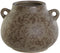 Vaas Home ESPRIT Bruin Groen Keramiek Blad van een plant 21 x 20 x 16 cm