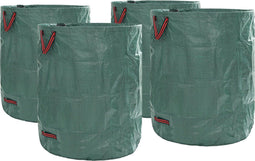 vidaXL - Tuinafvalzakken - met - Handvaten - - - 4 - stuks - - - Vouwbaar - - - Rond - - - Groen - - - 500 - L
