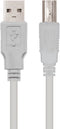 Nanocable 10.01.0102 - USB A naar USB B - Male/male - 100cm - Beige