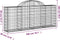 vidaXL - Schanskorven - 2 - st - gewelfd - 200x30x80/100 - cm - gegalvaniseerd - ijzer