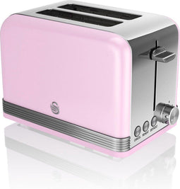 Swan 2-Slot Retro Broodrooster ST19010PN Roze