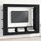 vidaXL - TV-kast - Muurbevestigd - Zwart - Eiken - 152x22x113 - cm