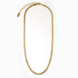 Orelia - Ketting kort - Gourmette schakel smal 0,4cm goudkleurig